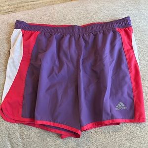 Purple running shorts with liner. Great condition! Adidas